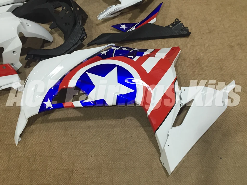 Комплект обтекателей ABS для Kawasaki Ninja300 EX300 300R 2013 13 14 15 16 17 Обтекатели(литье под давлением) США
