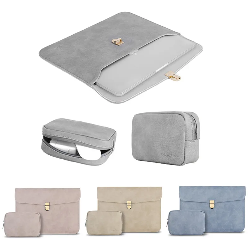 Матовая Магнитная Пряжка PU Сумка для ноутбука для Xiaomi MacBook Pro 13 Чехол Air 12 retina 15 Touch Bar Женский Мужской чехол