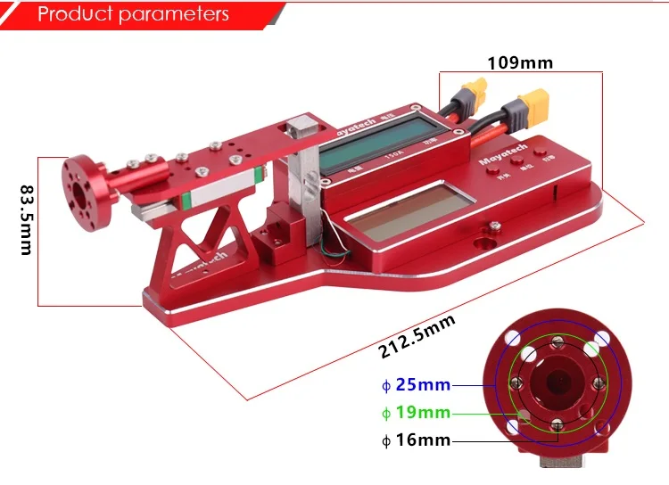 Mayatech MT10PRO 10 кг двигатель тяги тестер пропеллер мощность измерения натяжения для RC модели гоночного дрона