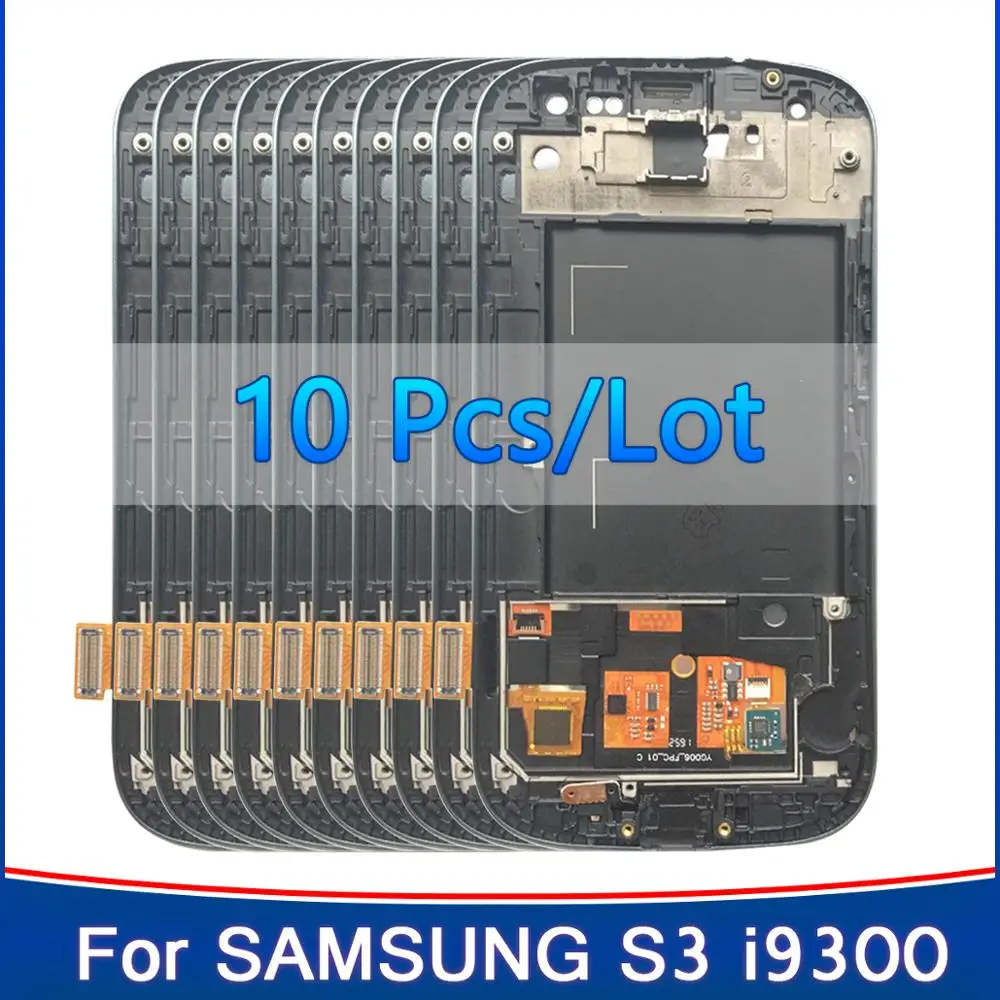 Дисплей для SAMSUNG Galaxy S3 i9300 i9300i 10 шт. сменный сенсорный ЖК-экран с дигитайзером