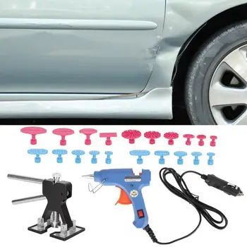 

auto repair tool 37pcs/Set Vehicle Dent Puller Repair with 12V Car Charger Glue Gun Paint Removal Tool Car Dent Remover