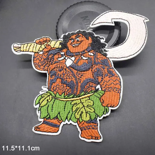 Moana Iron On Embroidered Clothes Kermit Frog Patches For Girl Woman Clothing Stickers Garment 1