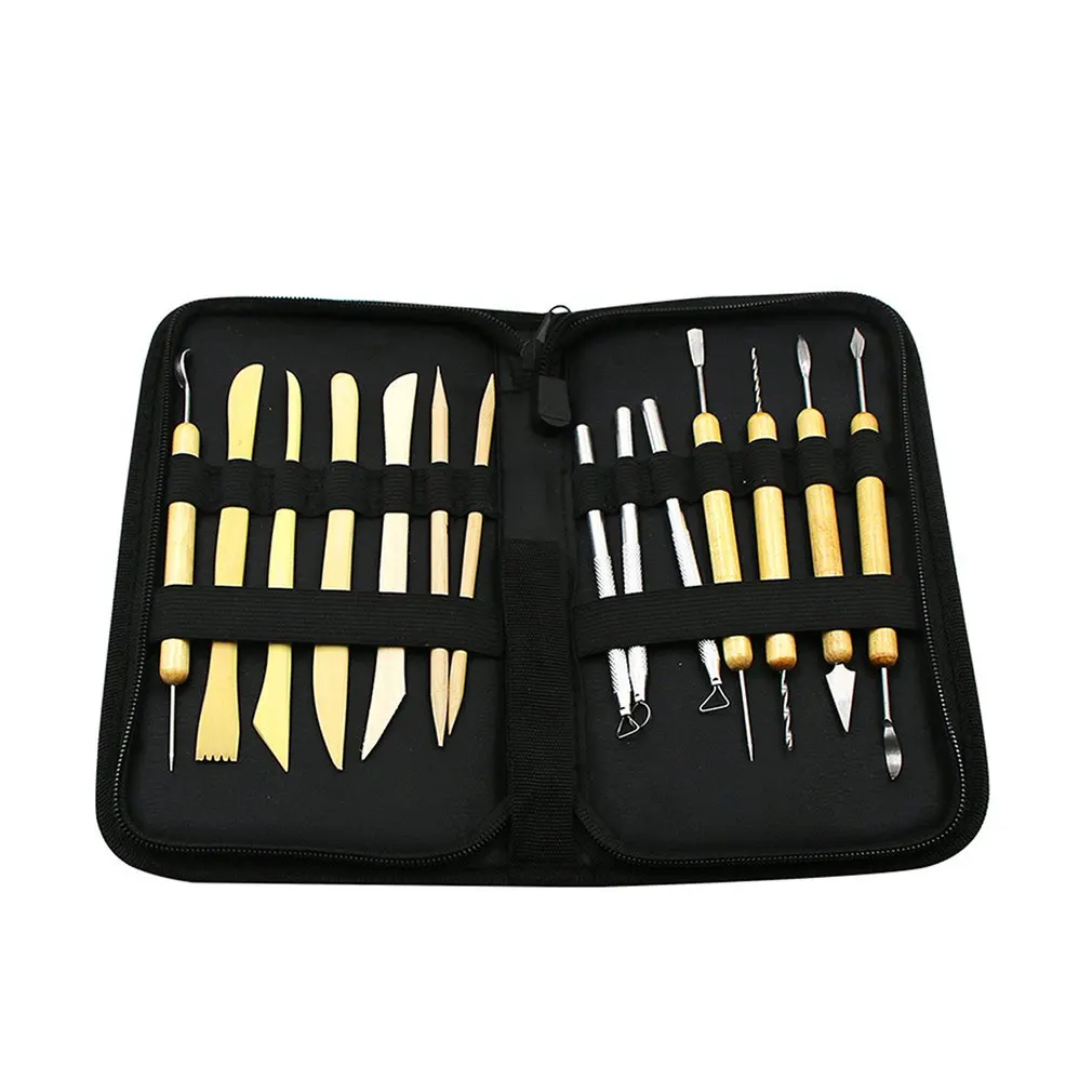 

14Pcs Clay Sculpting Kit Sculpt Smoothing Wax Carving Pottery Ceramic Tools Polymer Shapers Modeling Carved Tool