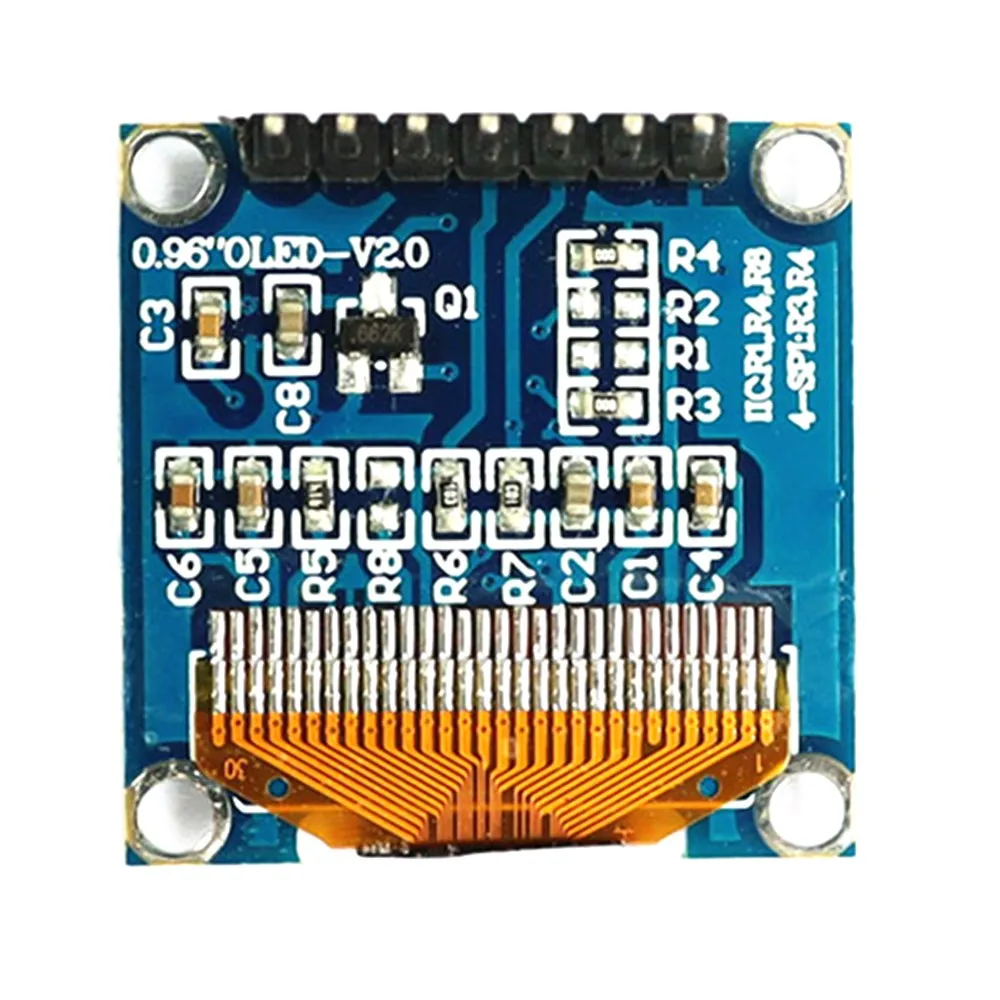 0 96 дюймовый OLED ЖК экран модуль 12864 SSD1306 дисплей Поддержка IIC и SPI два цвета желтый