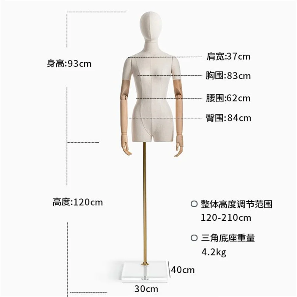 Female Sewing Mannequin for Clothing Design Upper Body Tailor Mannequin  Adjustable Rack Metal Base Model Can Be Pined - AliExpress