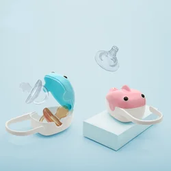 Baby cartoon PP pacifier box portable cute pacifier travel storage box baby dustproof box