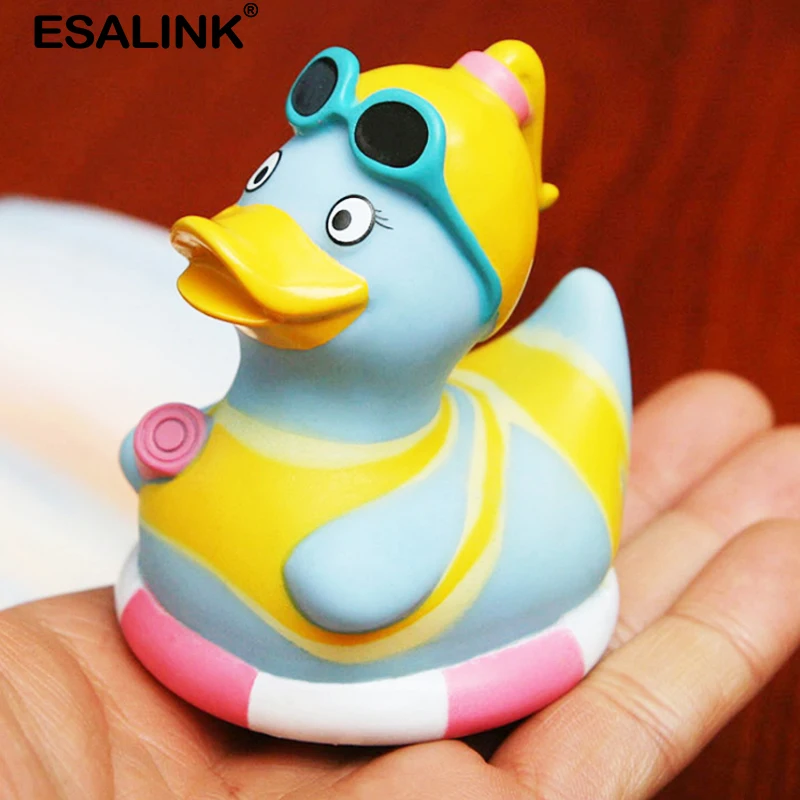 Резиновая утка ESALINK новинка очки хвост Детская Игрушки для ванны детская игрушка