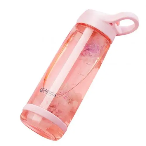 Бутылка для воды 550/850 мл, портативная милая посуда для сока, питьевая чашка с крышкой, соломинка, для офиса, спорта на открытом воздухе, для путешествий, бутылка для воды - Цвет: Pink 850ml