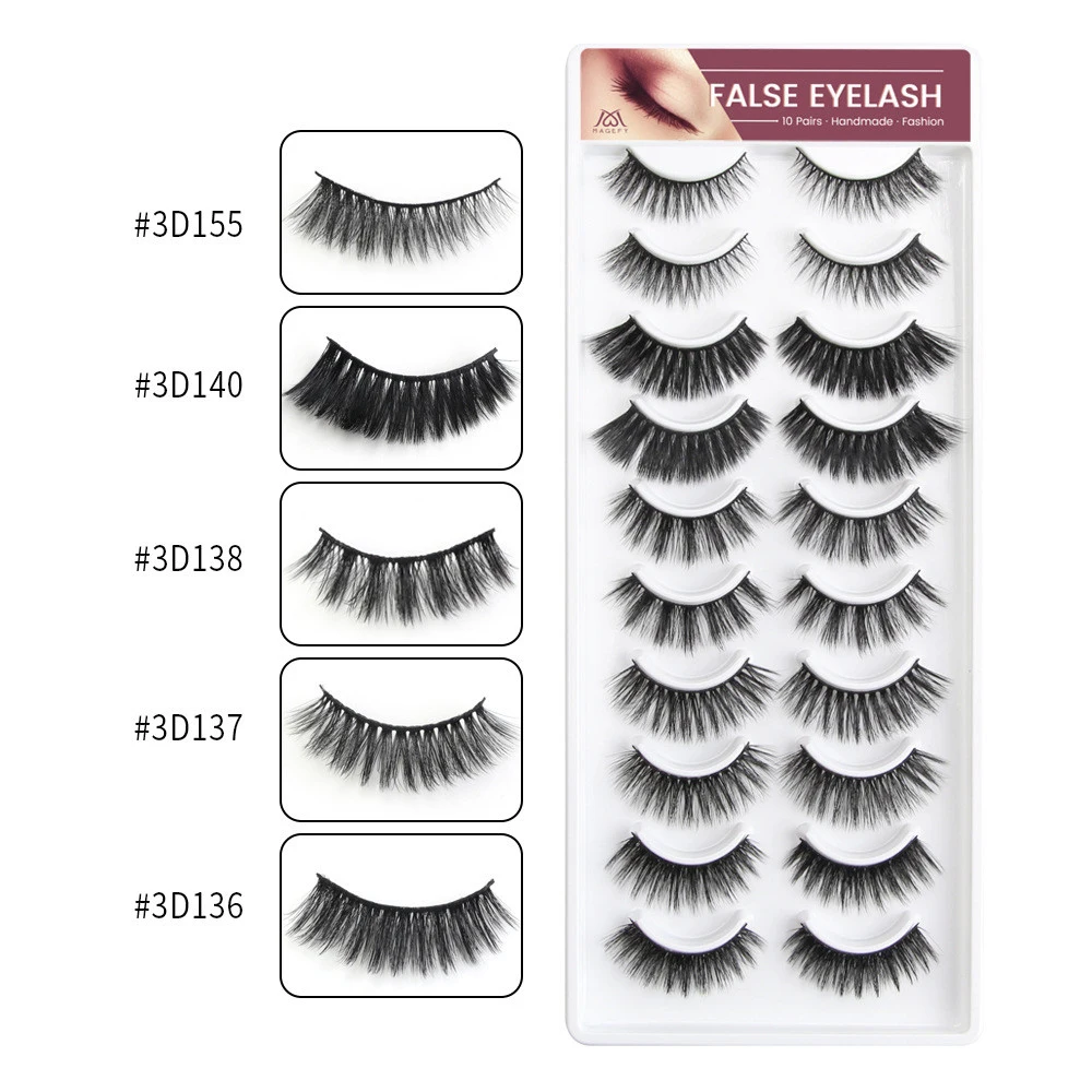 2019 NEW 110 pairs 100% Real Mink Eyelashes 3D Natural False Eyelashes 3d Mink Lashes Soft Eyelash Extension Makeup Kit Cilios (2)