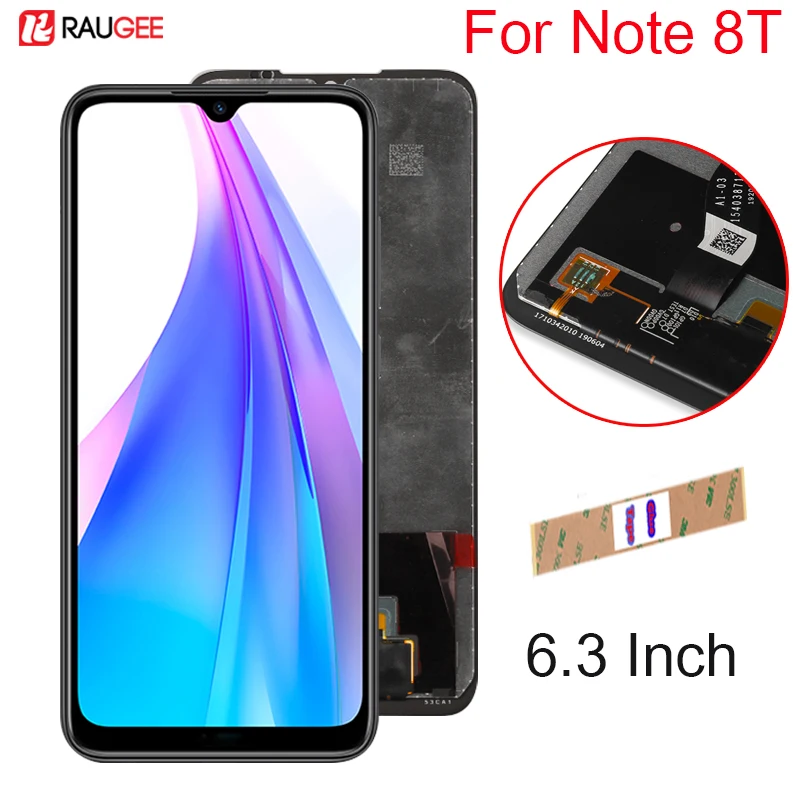

LCD For Xiaomi Redmi Note 8T LCD Display Touch Screen New Digiziter Screen Replacment on For Redmi Note 8T Touch Panel 6.3inch