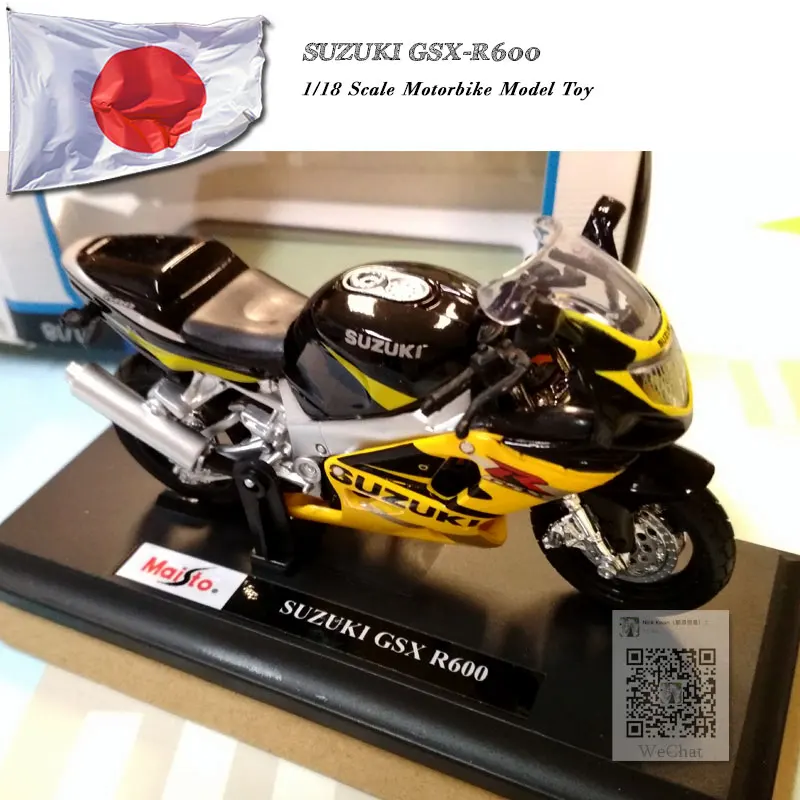 6 шт./лот MAISTO 1/18 весы игрушки, модели мотоциклов SUZUKI GSX-R600 отлитый под давлением металлический мотоцикл модели игрушки