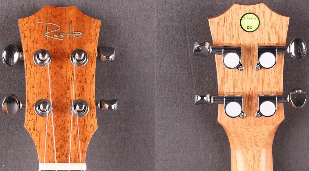 Concert Solid Spruce Ukulele Mahogany Side and Back 4 strings Guitar With EVA hard Case