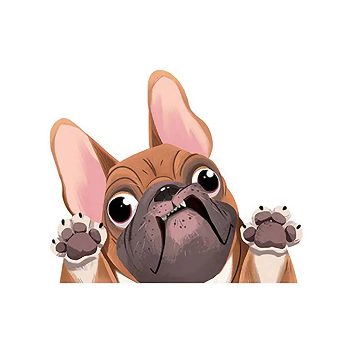Autocollant Décalcomanie « Bouledogue Français à Bord » - 9 Couleurs Au Choix - Pour Voiture, Casier, Etc. - Neuf