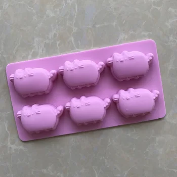 

Silicone cake mold 6 Cat DIY handmade soap mold