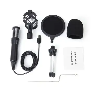 

Usb Microphone Series Wired Condenser Microphone With Stand Clip for Pc Support High Output Low Self-Noise