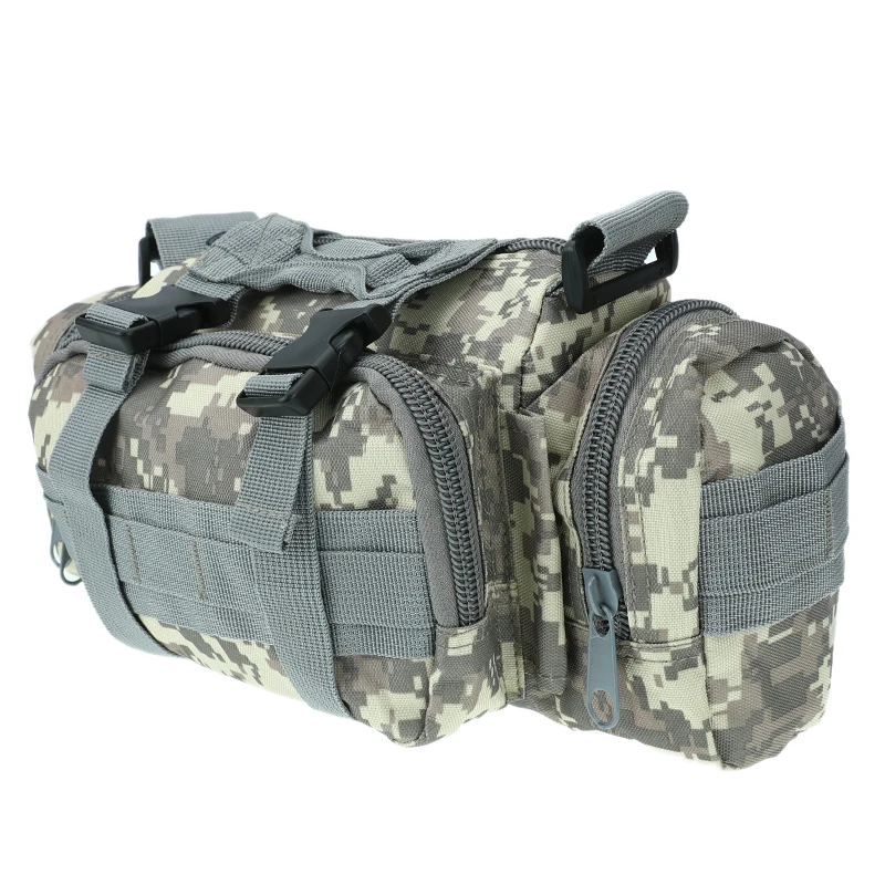Multifunctional Photo DSLR Waist Rucksack Canvas Tactical Case Camera Soft Pack Molle Single Shoulder Bag Waist Bag Outdoors