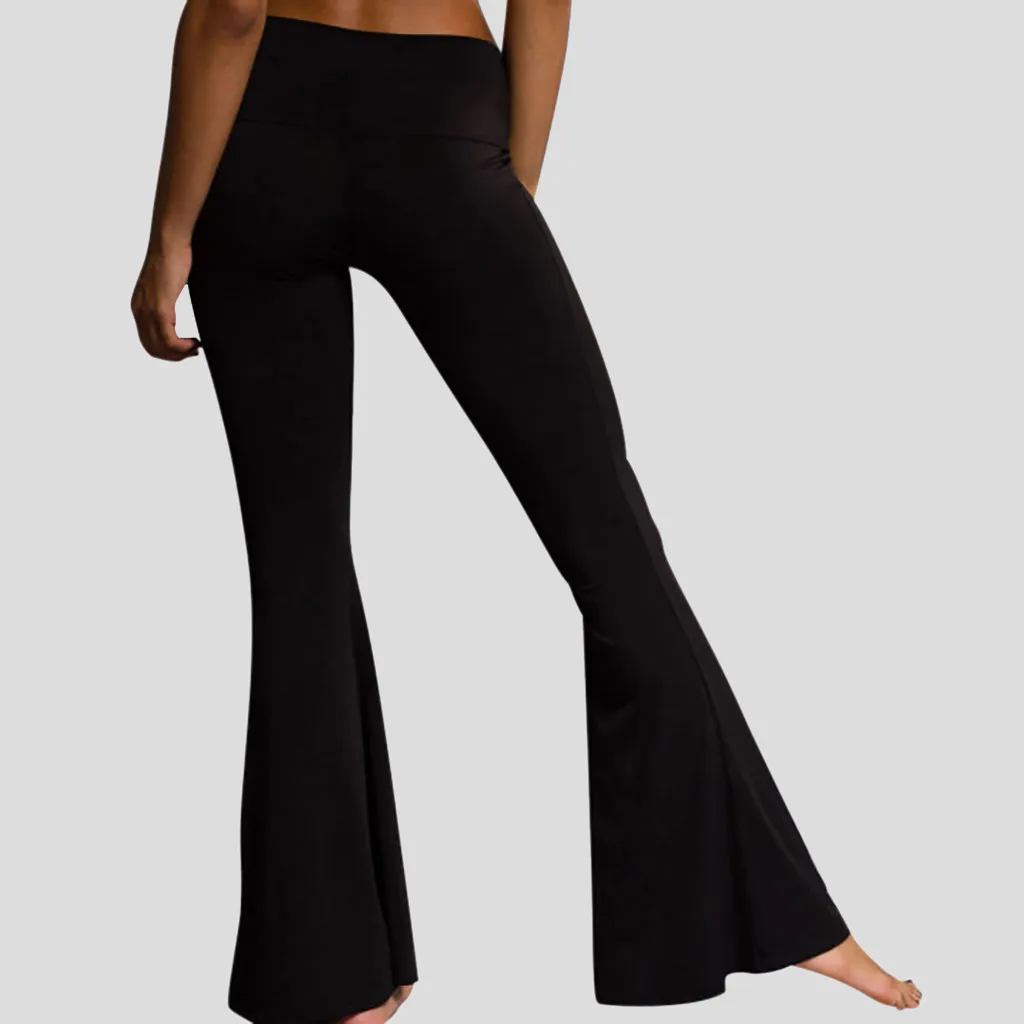 elastic waist flare pants