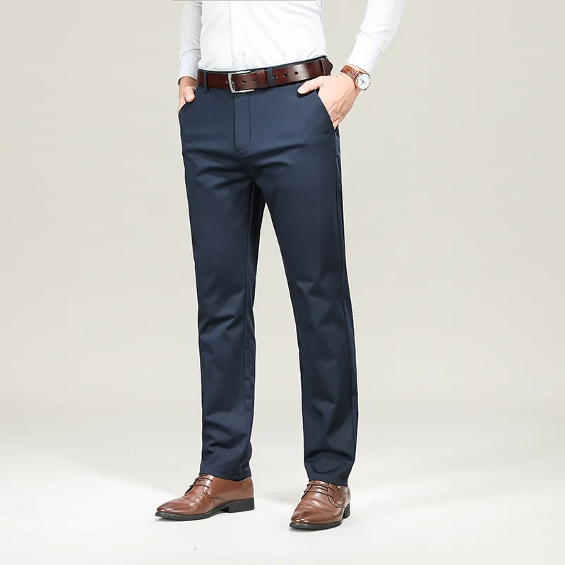 Men Pants stretch pants business pants suit pants men pants thin trousers for Business Office