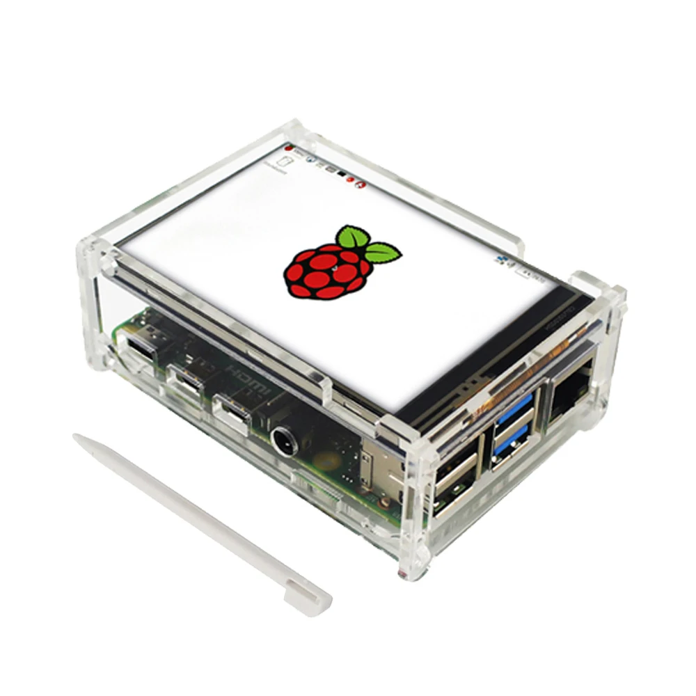 Raspberry Pi 4 сенсорный экран 3,5 дюймов TFT дисплей 480*320 ЖК-монитор с акриловым корпусом алюминиевый радиатор для Raspberry Pi 3 3B