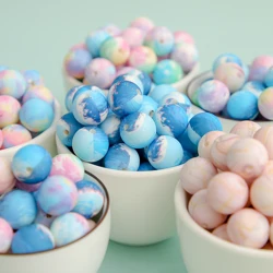 Anneau de dentition en Silicone pour bébé, 10 pièces, perles colorées pour les dents de 12mm, Clip de sucette rond, chaîne à mâcher, soins infirmiers 