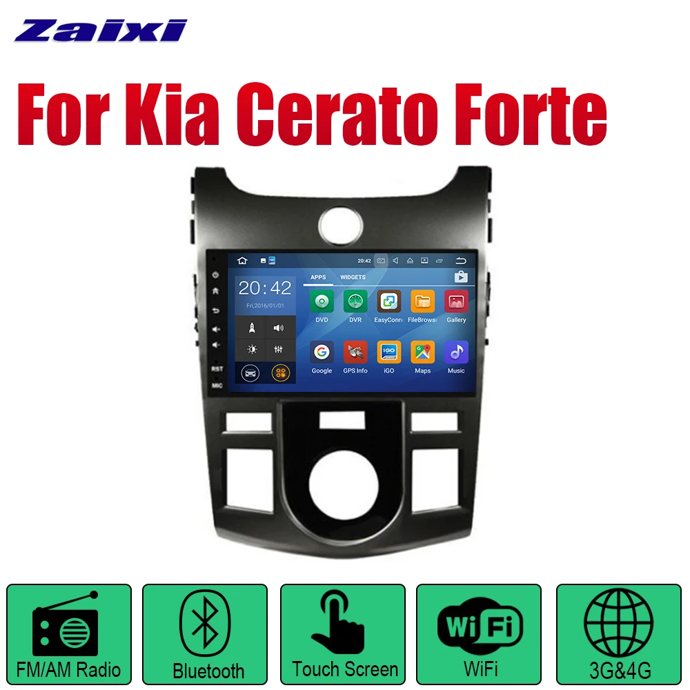 ZaiXi Android автомобильный Радио Стерео gps навигация для Киа церато Форте 2008~ 2012 Bluetooth wifi 2din автомобильный Радио стерео Мультимедиа