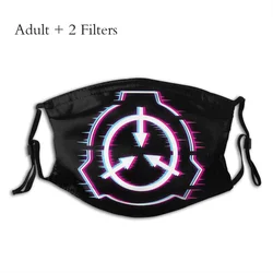 Glitch Logo Unisex Mask SCP Foundation Fictional Organization Cotton Protection Print New Mascarilla With Filters