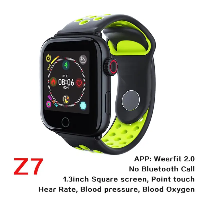 z7 green W34 Bluetooth Вызов циферблат ответ часы Смарт часы браслет пульсометр фитнес трекер носить браслет MTK 2502 IOS - Цвет: z7 green