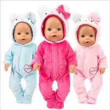 Подходит для 18 дюймов 40-43 см Born New Baby Doll Одежда кукла розовый BlueUnicorn страусиный Кот Пони аксессуары Одежда для ребенка подарок на день рождения