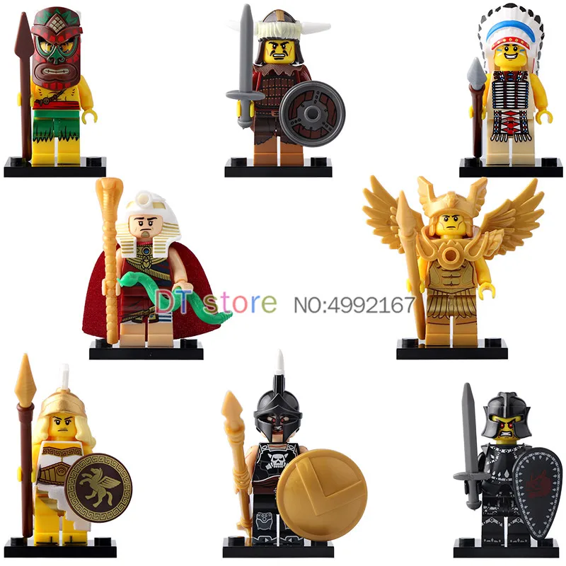 

50pcs Site Quest Saint Seiya Evil Knight Hun Warrior Aborigines Bricks Figures Building Block Toys For Kids X0163