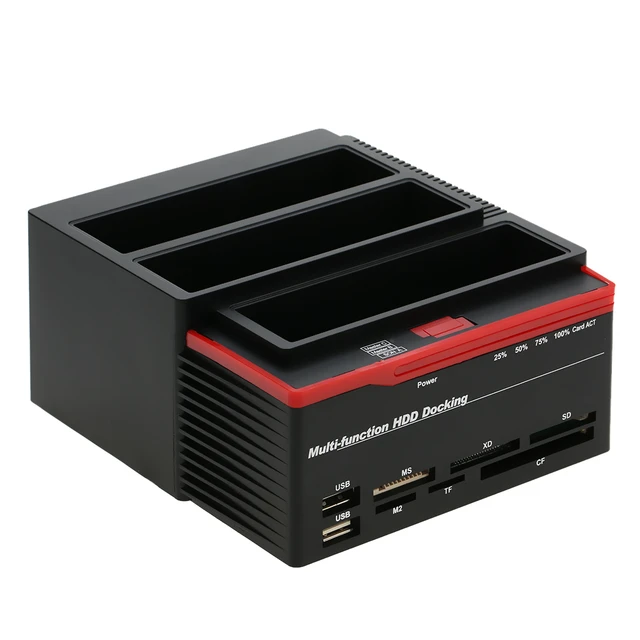 2.5 3.5 IDE SATA HDD Hard Drive Dock All In 1 Docking Station and Card  Reader