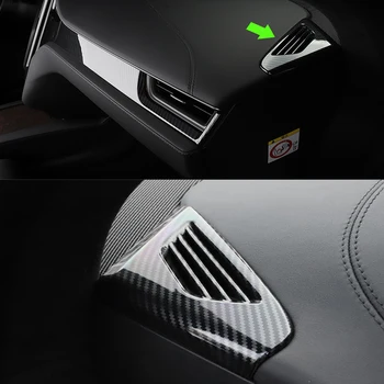 

For Tesla Model X Front Upper Air Condition Vent Outlet Cover Trim Carbon Fiber Decoration Inner Model S Car Accessories 2020