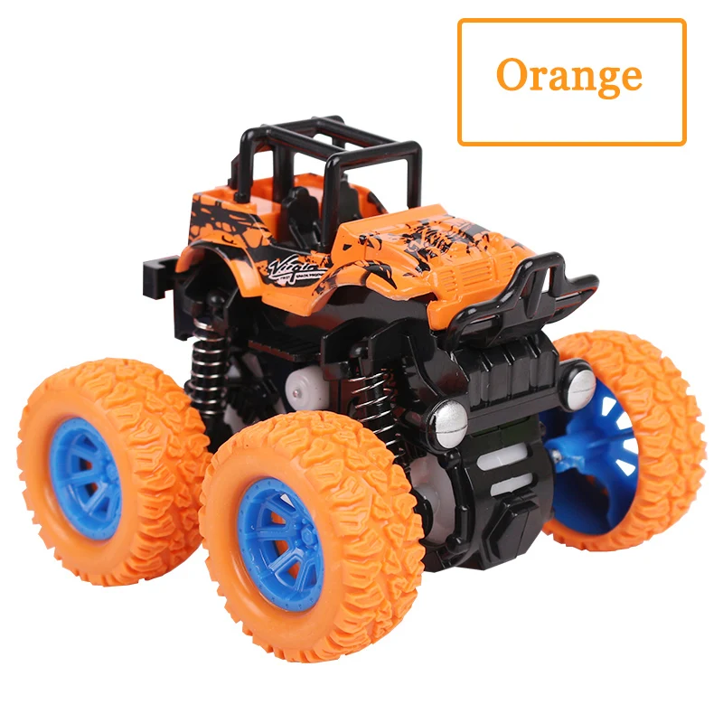 Инерционная четырехколесная внедорожная/строительная машина детская имитационная модель автомобиля анти-небьющаяся игрушка - Цвет: Orange cross country