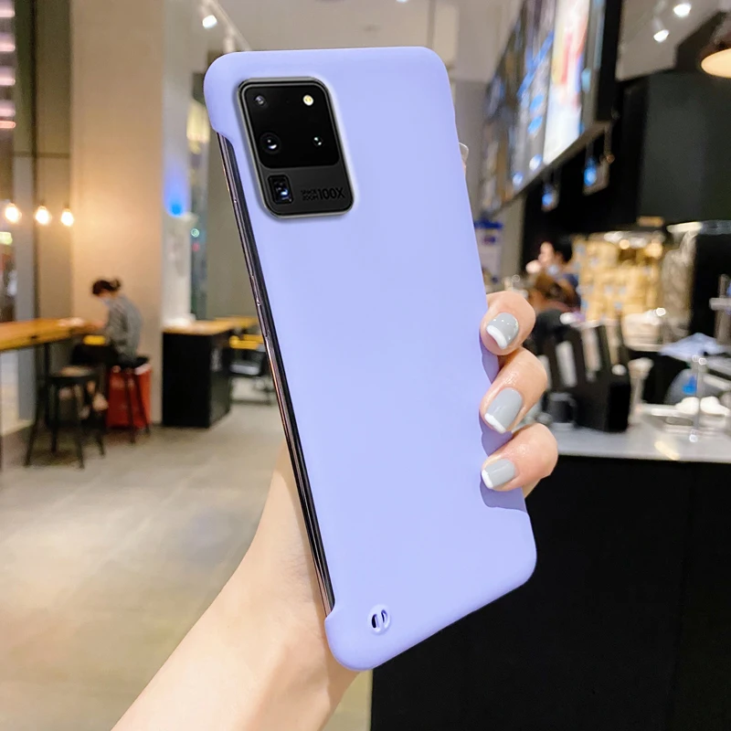 Frameless Candy Color Matte Hard PC Phone Case For Galaxy S22 Ultra S21 S20 S10 S9 Plus Cover For Samsung Note 10 20 Ult_voghion.com