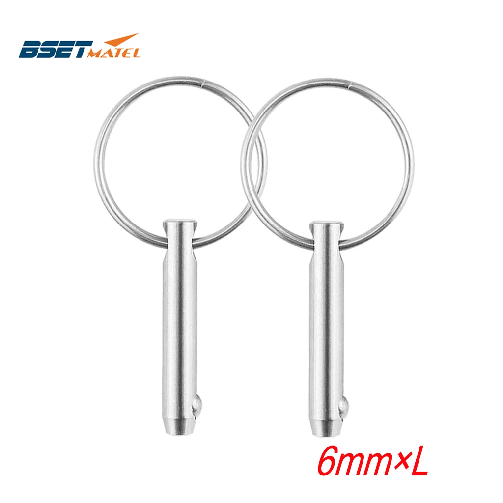 

2PCS 6mm 316 Stainless Steel Quick Release Ball Pin for Boat Bimini Top Deck Hinge Marine hardware Boat Accessories