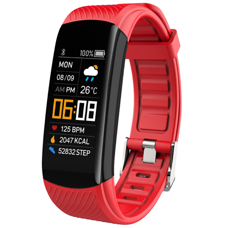 0.96 Inch Smart Bracelet Blood Pressure Heart Rate Fitness Tracker Bracelet Smart Watch WhatsApp Reminder Smart Band Men Women 