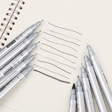 1 шт. Серебряная игла стержня ручки для рисования художественные маркеры Комический дизайн ручка на крючке водостойкая рисовальная ручка канцелярские принадлежности для рисования