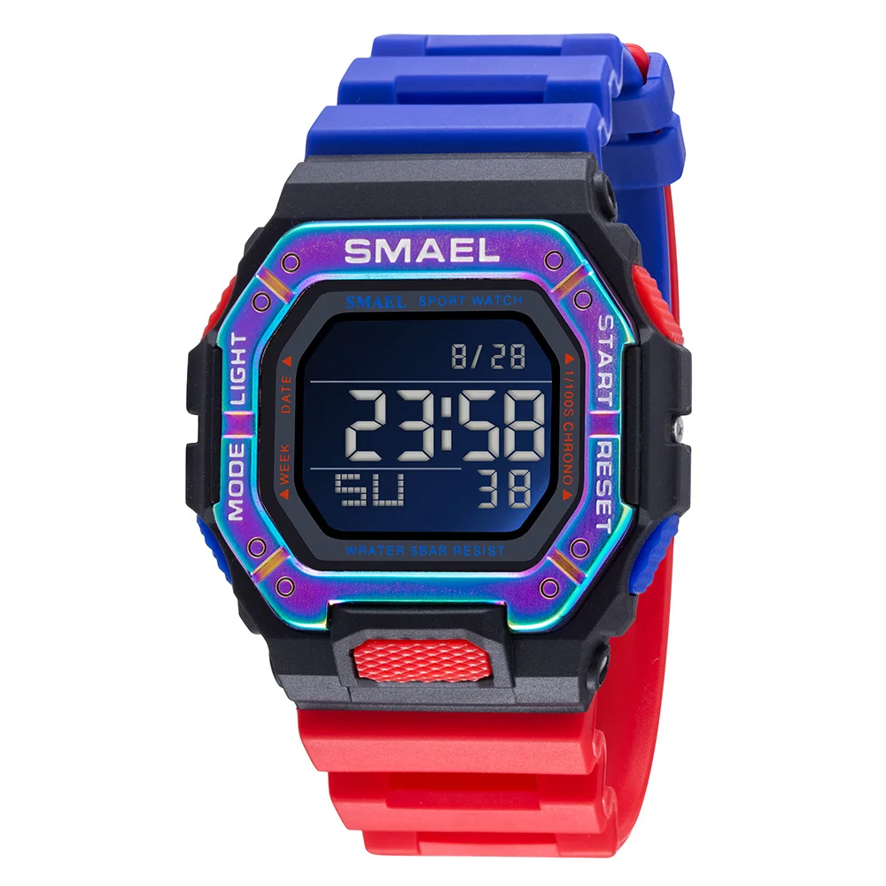 Sport Watches Digital SMAEL Brand LED Clock Waterproof Auto Date Military Army Green Square Wristwatches 8059 Men Watch Digital 