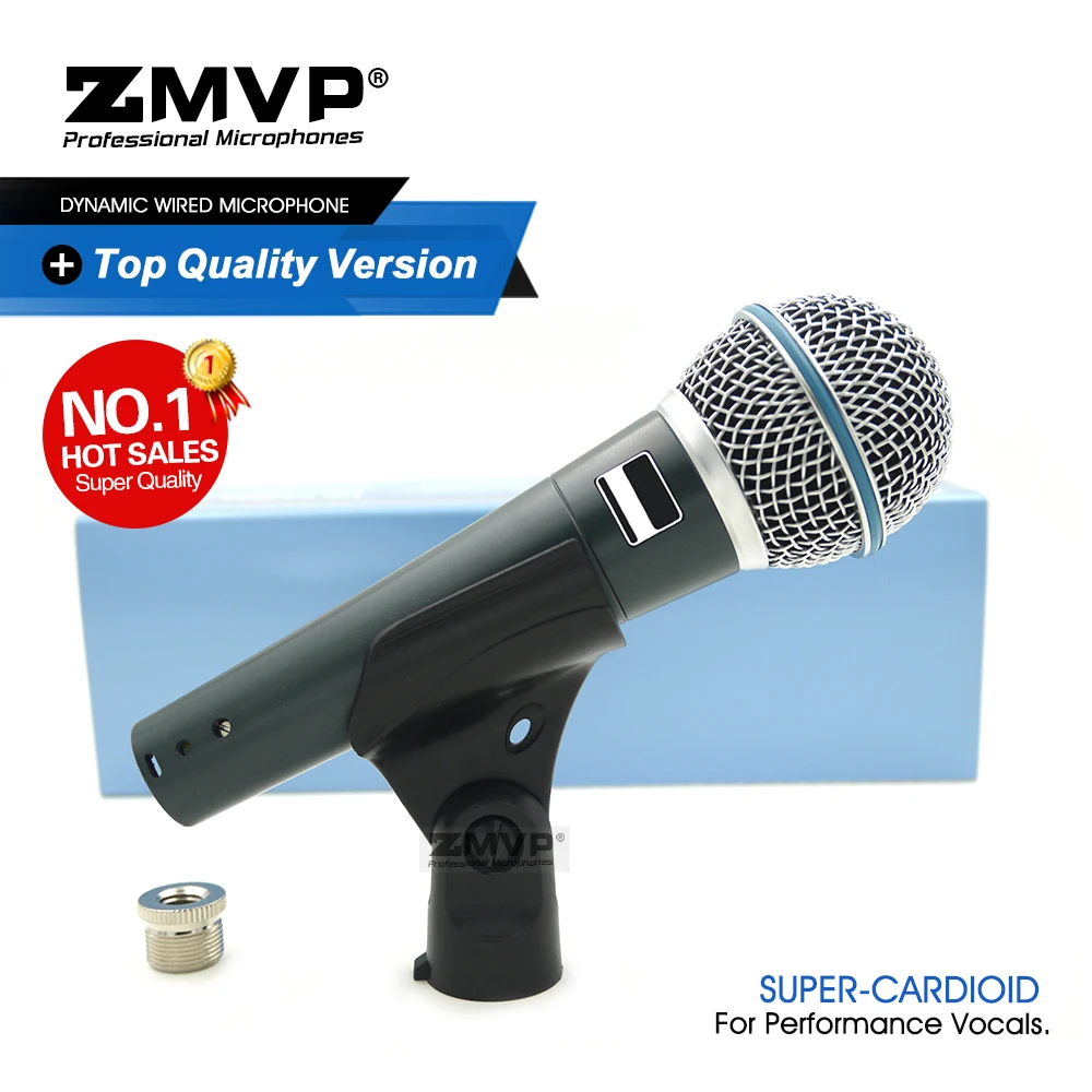 BETA58A-micrófono con cable dinámico para actuaciones en vivo, micrófono BETA 58A PARA Karaoke, estudio de escenario, Voiceover