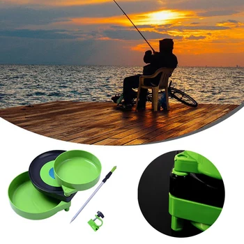 

Fishing Bait Tray Magnetic Mini Pull Bait Tray Plastic Bait Plate Fishing Accessories Three Floors Multi Function Fishing Tool