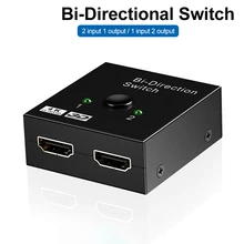 

Bi-Direction 1x2/2x1 HDMI-compatible Switcher 2 in1 Out for PS4/3 TV Box Switcher Adapter HDMI-compatible Splitter 4K Switch KVM