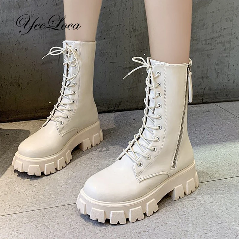 white sole boots womens