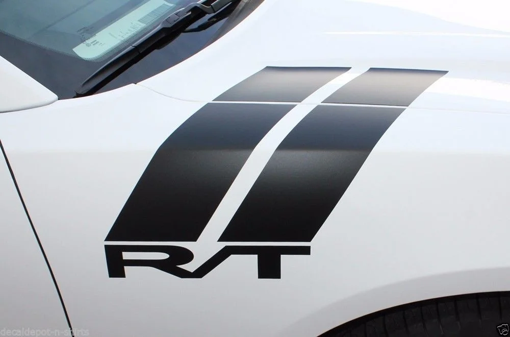 Для x2 Dodge Challenger RT капот крыло полосы графика виниловая наклейка Hemi любые R/T автомобили