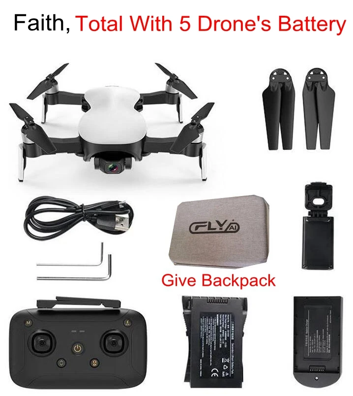 CFLY Faith gps RC складной Дрон Квадрокоптер вертолет бесщеточный мотор с 5G Wifi Fpv HD камера V dream smart f11 pro Радиоуправляемый Дрон - Цвет: faith with 5 battery