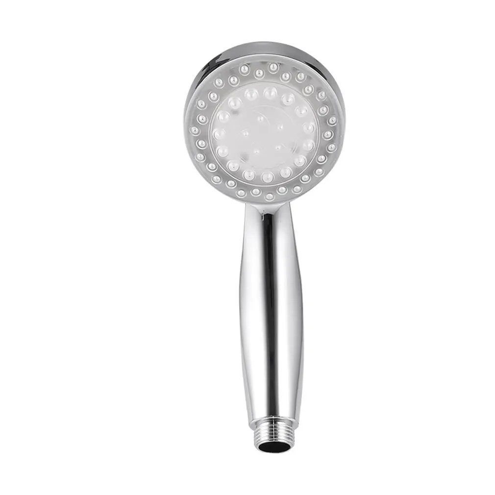 

Romantic Automatic Magic 7 Color 5 LED Lights Handing Rainfall Shower Head Single Round Head RC-9816 for Water Bath Bathroom