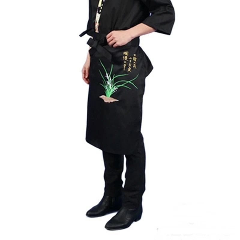 Japanese sushi restaurant brief paragraph aprons Korean restaurant waiter Japanese chef working men and women embroidery apron