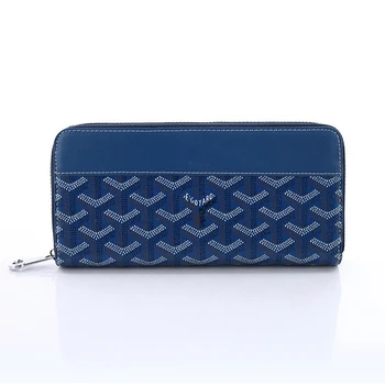 

Dog tooth bag long zipper wallet Multi-functional men's and women's leather multi-card card holder wallet