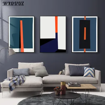

Nordic Retro Abstract Colorful Geometry Painting Art Decor Picture Quality Canvas Poster Home Decor Room Living Sofa Wall Decor