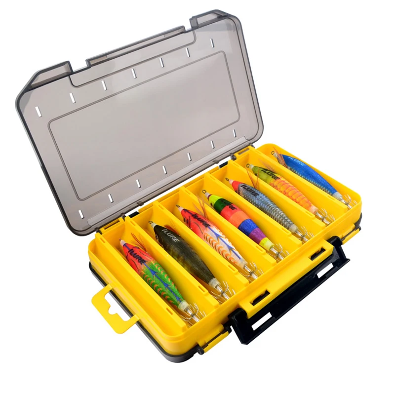 Doublex Sided Fishing Tackle Box 14 Cells Bait Lure Hook Storage Box Fishing Tool Accessories Storage For Wobblers fishing tackle box