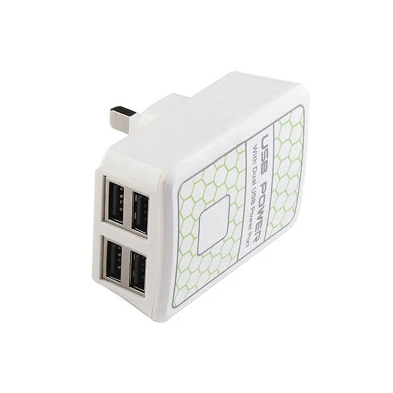4 USB интерфейса зарядное устройство Европейский стандарт прямой зарядки мобильного телефона планшета зарядное устройство удобный и практичный инструмент высокое качество