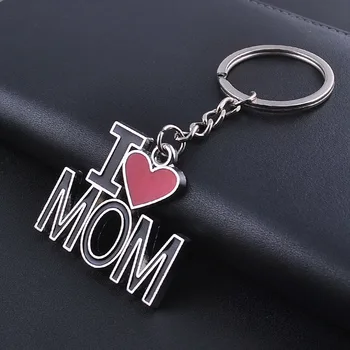 

100pcs/lot DHL fast free shipping woman man i love papa keychain alloy heart dad key ring father's day gift